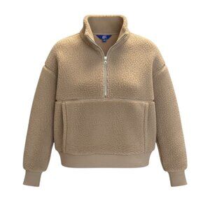 Joy Lab Tan Soft Fleece Quarter Zip S